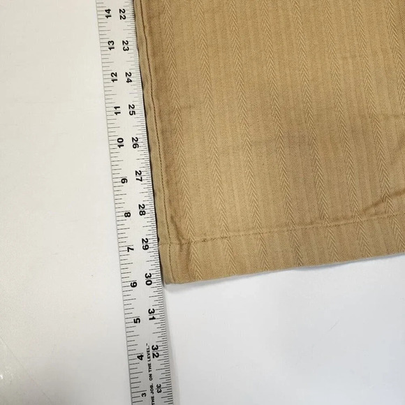 The Territory Ahead Women's Vintage Cotton Striped Tan Pants Size 14 - Picture 9 of 9